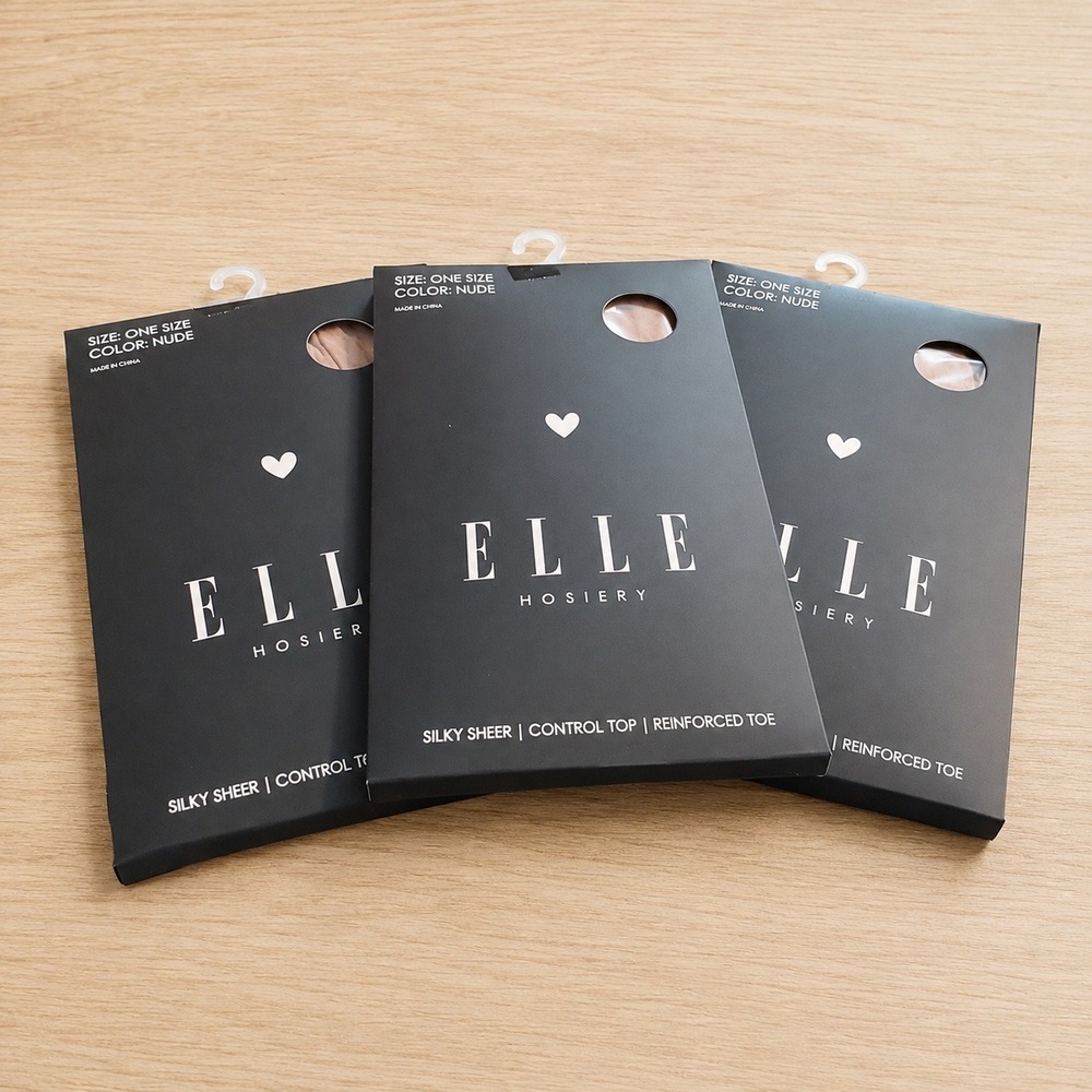 Elle Hosiery 3 Pack Silky Sheer Control Top Pantyhose Nude One Size EEW92-NUD
